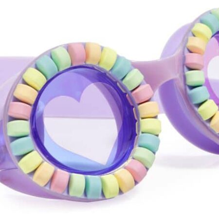 Bling2o - ZWEMBRIL: POOL JEWELS - Lovely Lilac, paars, siliconen, aanpasbare hoofdband, 100% UV bescherming, anti-condens, in doorzichtige bewaardoos, 6+