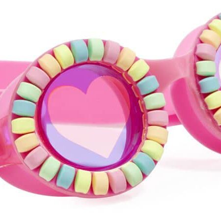 Bling2o - ZWEMBRIL: POOL JEWELS - Pink Jewels, roze, siliconen, aanpasbare hoofdband, 100% UV bescherming, anti-condens, in doorzichtige bewaardoos, 6+