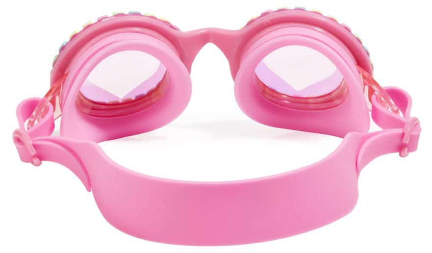 Bling2o - ZWEMBRIL: POOL JEWELS - Pink Jewels, roze, siliconen, aanpasbare hoofdband, 100% UV bescherming, anti-condens, in doorzichtige bewaardoos, 6+