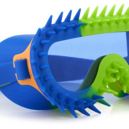 Bling2o - ZWEMMASKER: MONSTA MASH - Punk Scene Orange, blauw, groen, siliconen, aanpasbare hoofdband, 100% UV bescherming, anti-condens, in doorzichtige bewaardoos, 6+