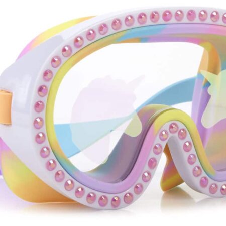 Bling2o - ZWEMMASKER: PINK MAGIC - Pink Magic, meerkleurig, siliconen, aanpasbare hoofdband, 100% UV bescherming, anti-condens, in doorzichtige bewaardoos, 6+