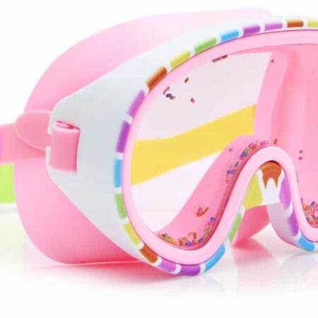 Bling2o - ZWEMMASKER: SPRINKLE - Rainbow Surprise, meerkleurig, siliconen, aanpasbare hoofdband, 100% UV bescherming, anti-condens, in doorzichtige bewaardoos, 6+