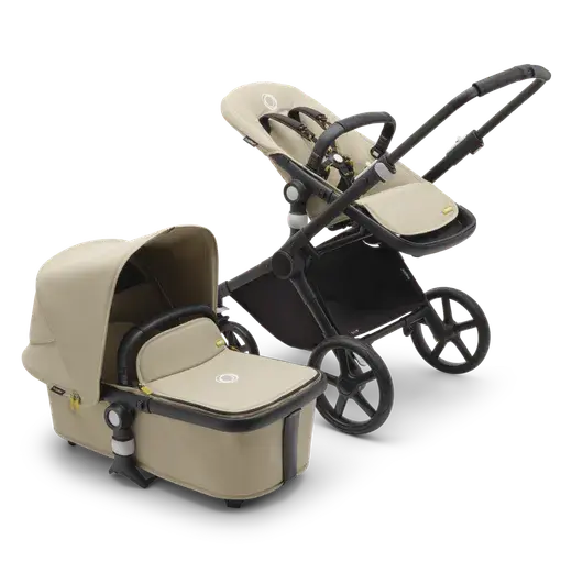 Bugaboo - Fox Cub complete BLACK/DESERT BEIGE-DESERT BEIGE