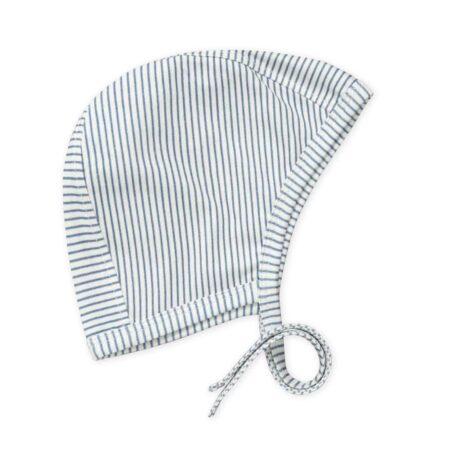 CamCam - Baby Bonnet 3-6M - GOTS - Classic Stripes Blue