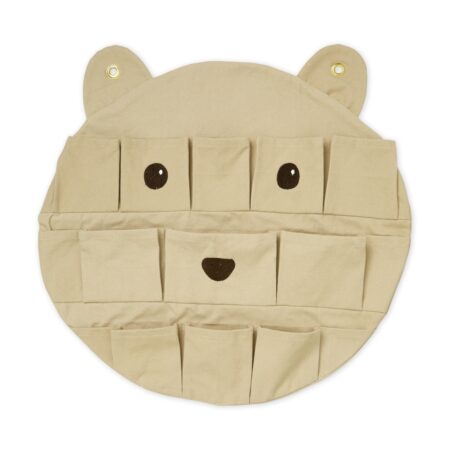 CamCam - Hanging Organizer - Bear - GOTS - Latte