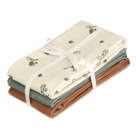 CamCam - Muslin Cloth, 3-pack - GOTS - Bicycles