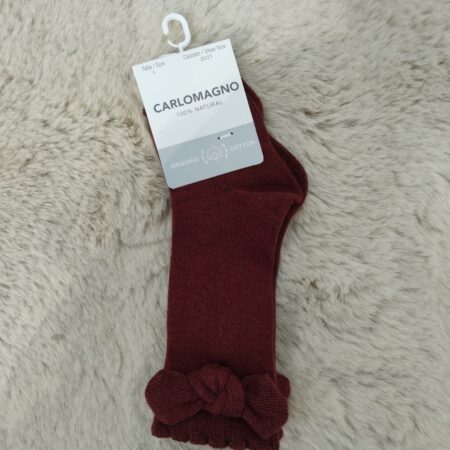 Carlomagno - Kniekous - Bordeaux Met Strik