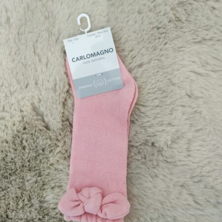 Carlomagno - Kniekous Roze Met Strik