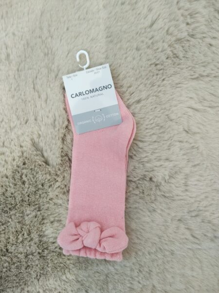 Carlomagno - Kniekous Roze Met Strik