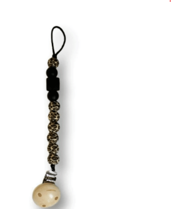 Chewies & More - Chewie Clip Silicone Beads Leopard, Navaho, Zwart