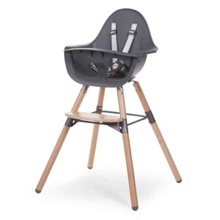 Childhome - Evolu 2 Kinderstoel - Verstelbaar In Hoogte (50-75 Cm/*90 Cm) - Naturel Antraciet