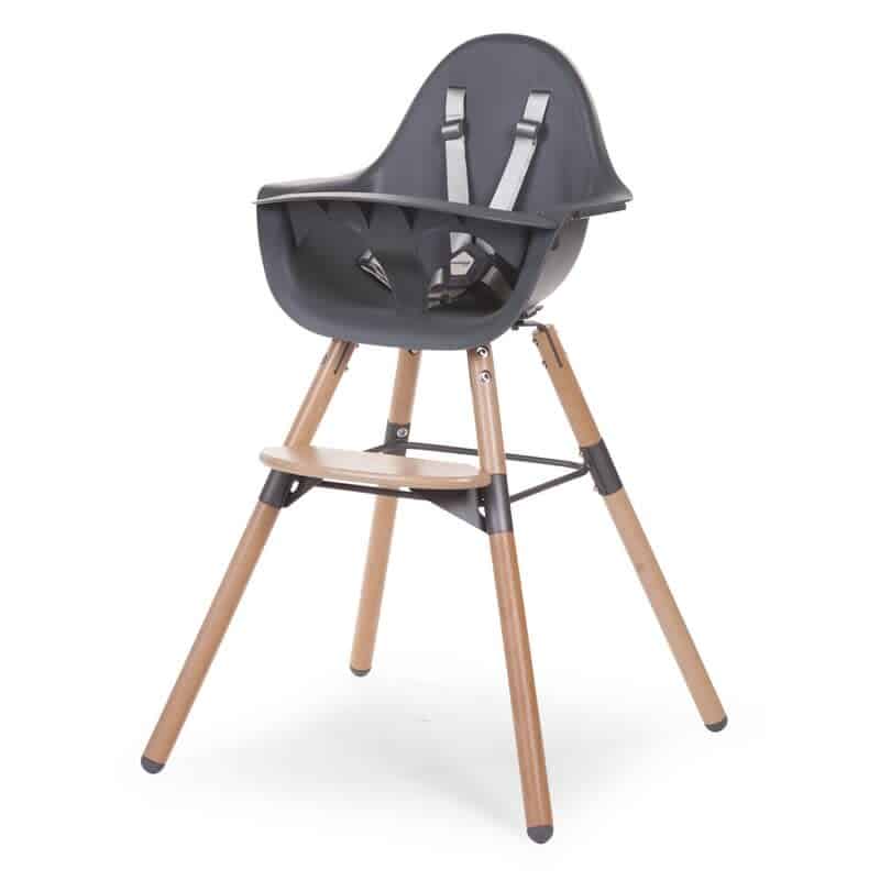 Childhome - Evolu 2 Kinderstoel - Verstelbaar In Hoogte (50-75 Cm/*90 Cm) - Naturel Antraciet