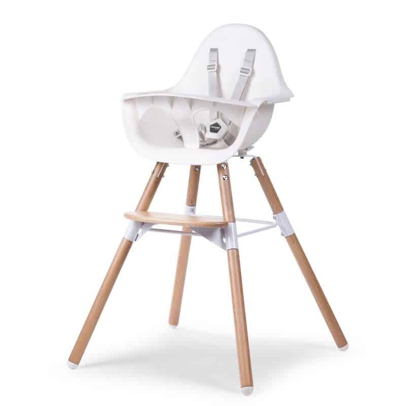 Childhome - Evolu 2 Kinderstoel - Verstelbaar In Hoogte (50-75 Cm/*90 Cm) - Naturel Wit