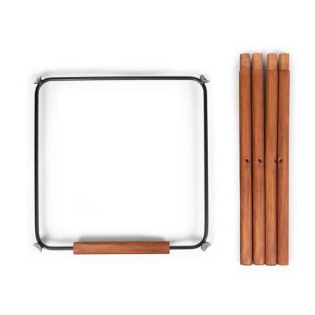 Childhome - Evolu Extra Set Lange Poten + Voetsteun - Hout - Donker Naturel Zwart