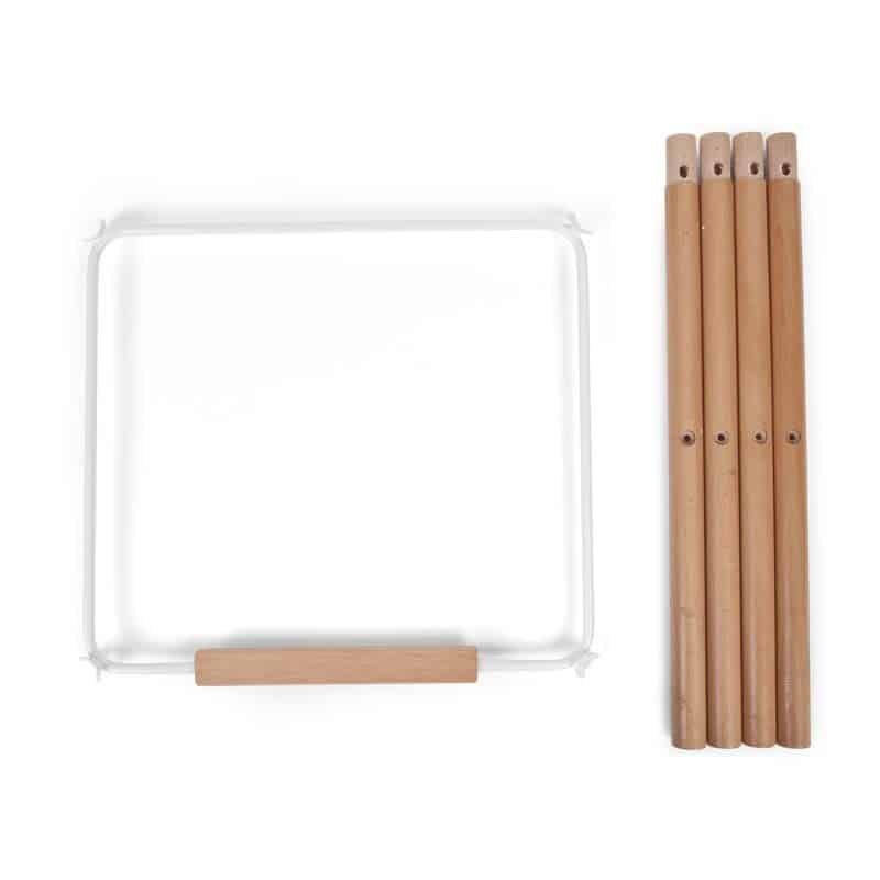 Childhome - Evolu Extra Set Lange Poten + Voetsteun - Hout - Naturel Wit