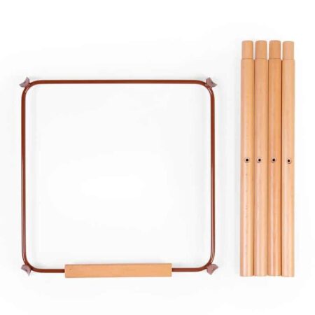 Childhome - Evolu Extra Set Lange Poten + Voetsteun - Hout - Roest