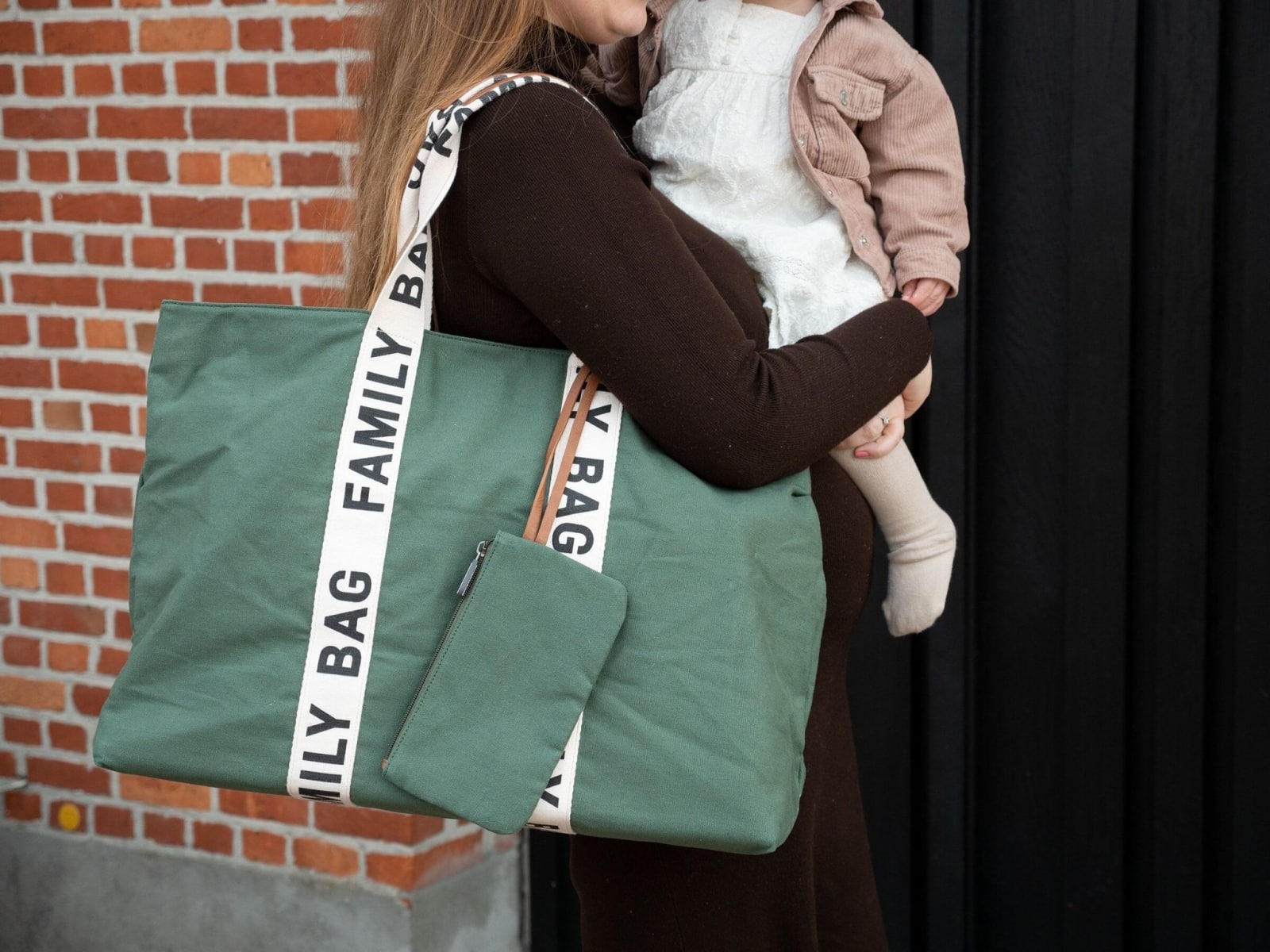 Childhome - Family Bag Verzorgingstas - Signature - Canvas - Groen