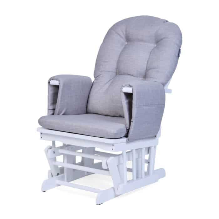 Childhome - Gliding Chair Schommelstoel Rond Met Voetsteun - Hout Canvas - Grijs