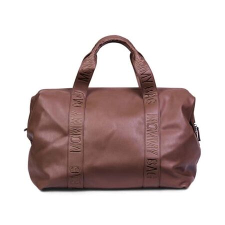 Childhome - MOMMY BAG SIGNATURE SIMILI LEDER DONKER BRUIN