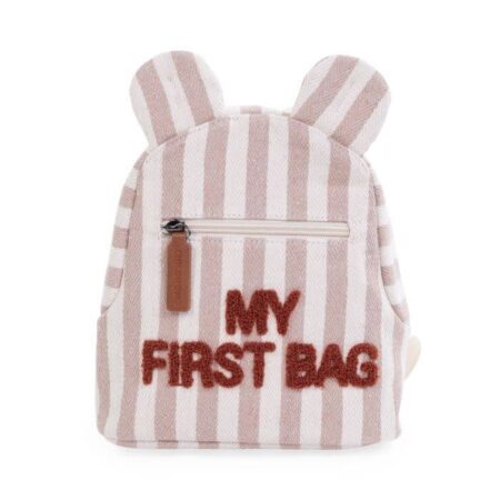 Childhome - MY FIRST BAG BAG STREPEN - NUDE/TERRACOTTA