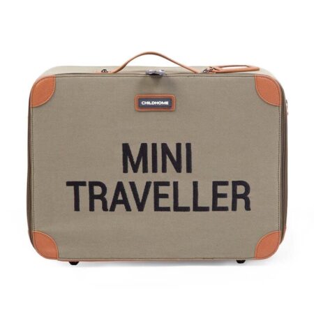 Childhome - Mini Traveller Kinderkoffer - Canvas - Kaki