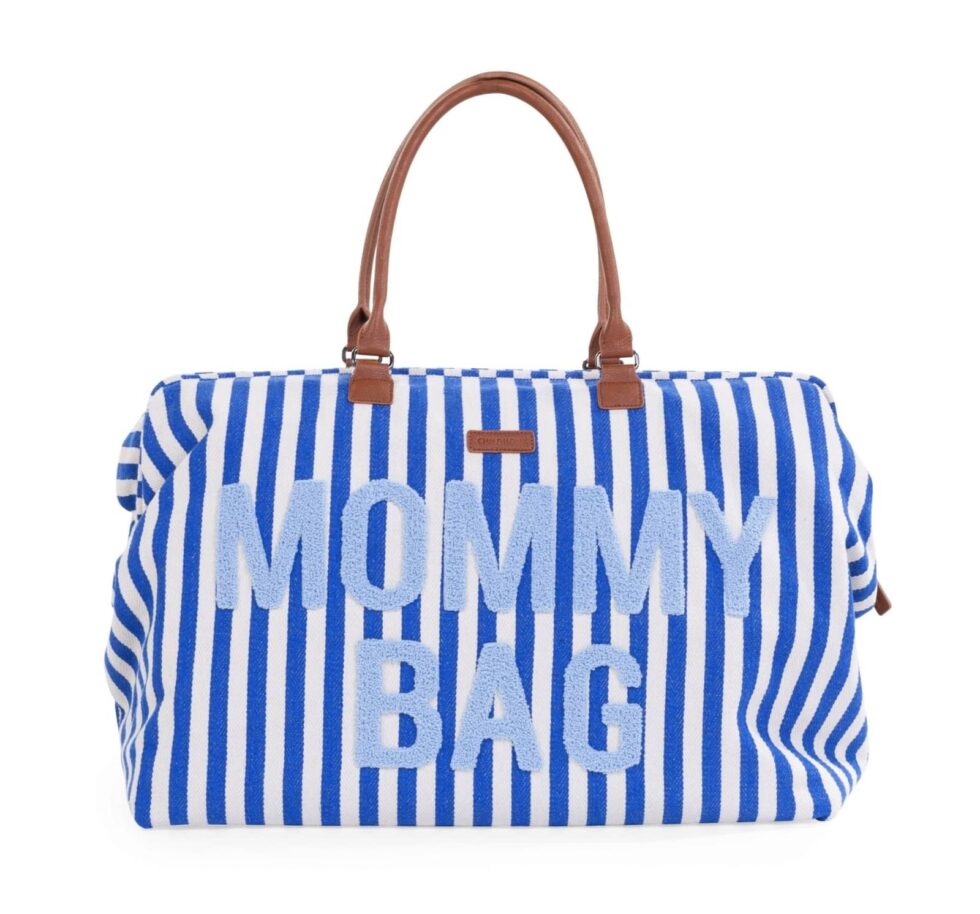 Childhome - Mommy Bag Â® Verzorgingstas - Stripes - Electric Blue/Light Blue