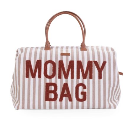 Childhome - Mommy Bag Â® Verzorgingstas - Stripes - Nude/Terracotta