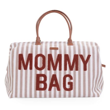 Childhome - Mommy Bag Â® Verzorgingstas - Stripes - Nude/Terracotta