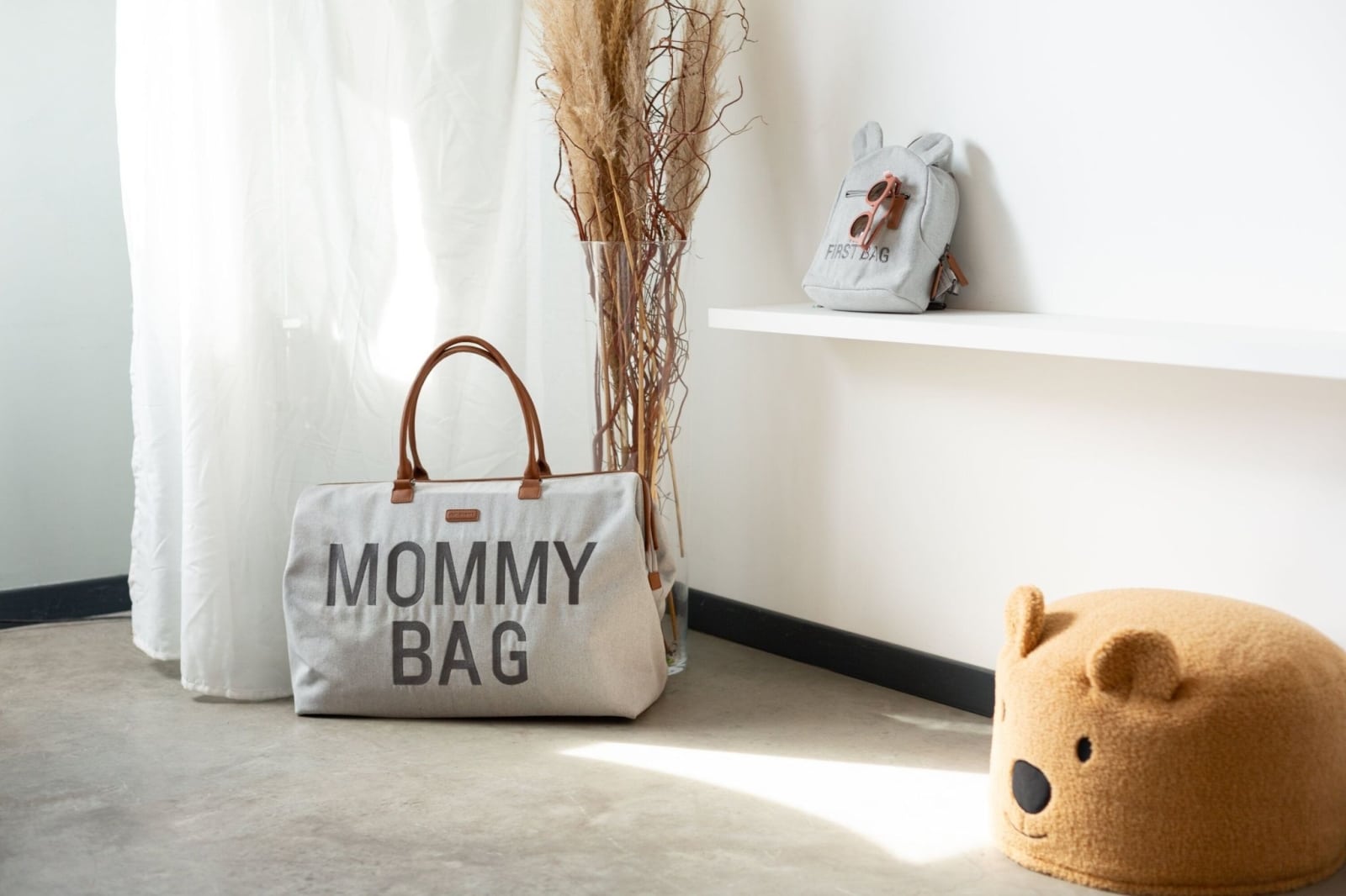 Childhome - Mommy Bag Â® Verzorgingstas - Canvas - Grijs