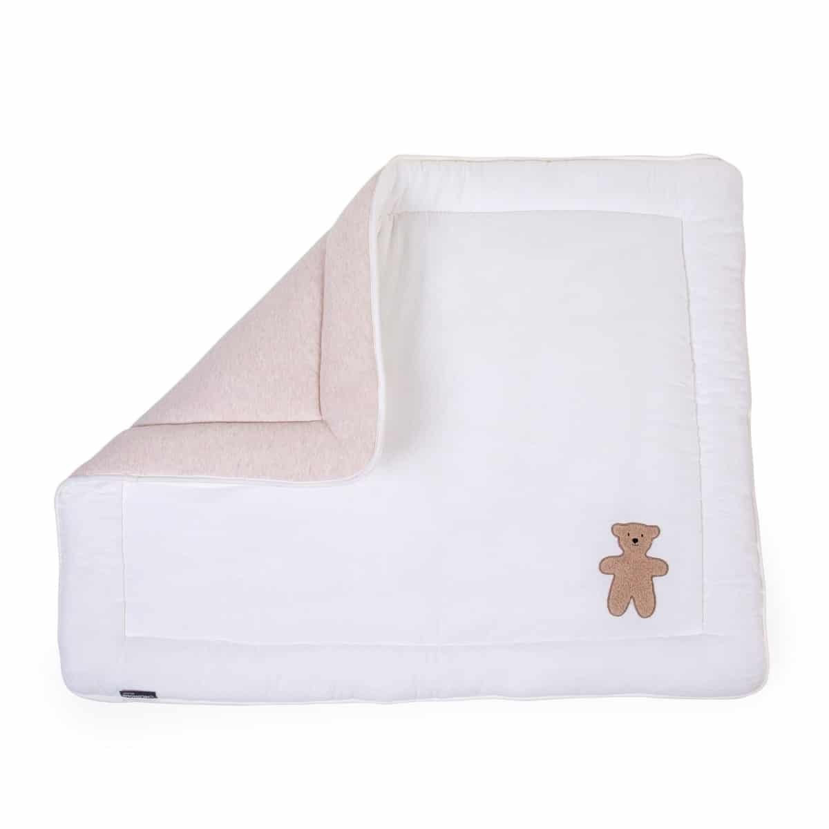 Childhome - Parklegger - 75x95 Cm - Jersey Melange Beige / Mousseline Teddy