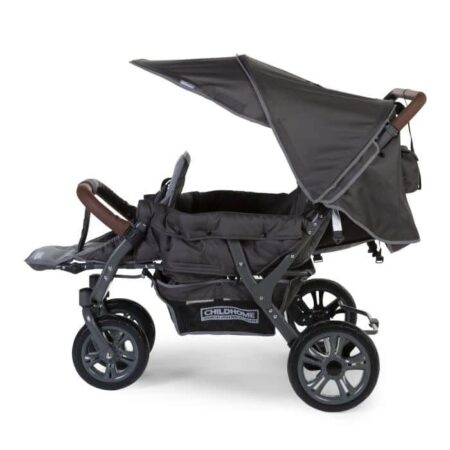 Childhome - TRIPLET STROLLER BLACK 3 CHILDREN +RC +SC