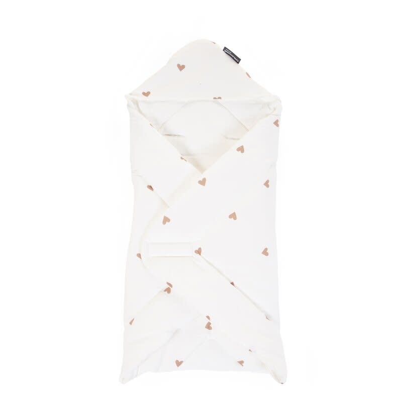 Childhome - Wikkeldeken Universeel - 75x75 Cm - Jersey + Mousseline - Hearts
