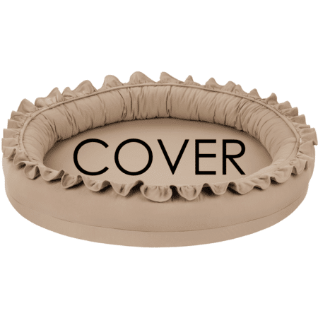 Cotton & Sweet - Junior nest cover bc with ruffles - Cappuccino