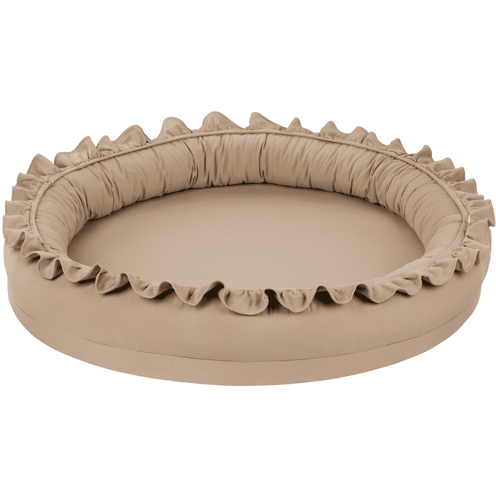 Cotton & Sweet - Junior nest cover bc with ruffles - Cappuccino