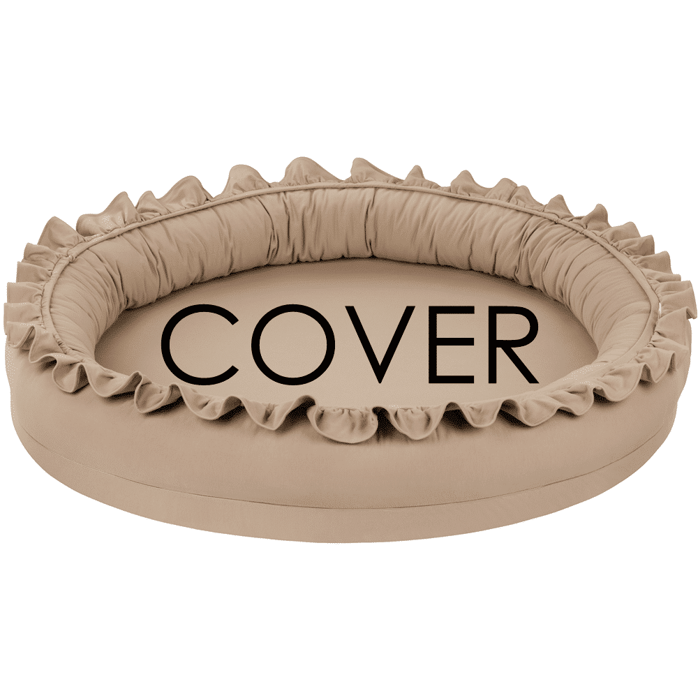 Cotton & Sweet - Junior nest cover bc with ruffles - Cappuccino