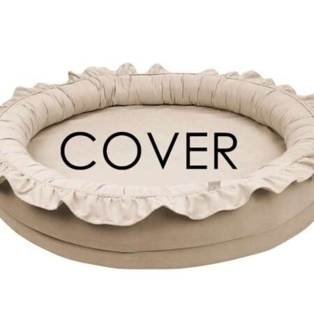 Cotton & Sweet - Junior nest cover bc with ruffles - Dark beige