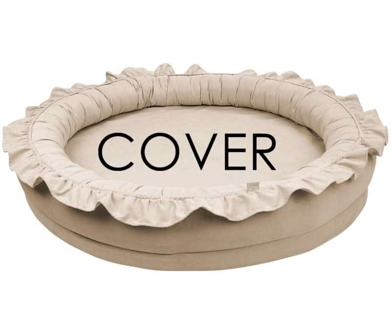 Cotton & Sweet - Junior nest cover bc with ruffles - Dark beige