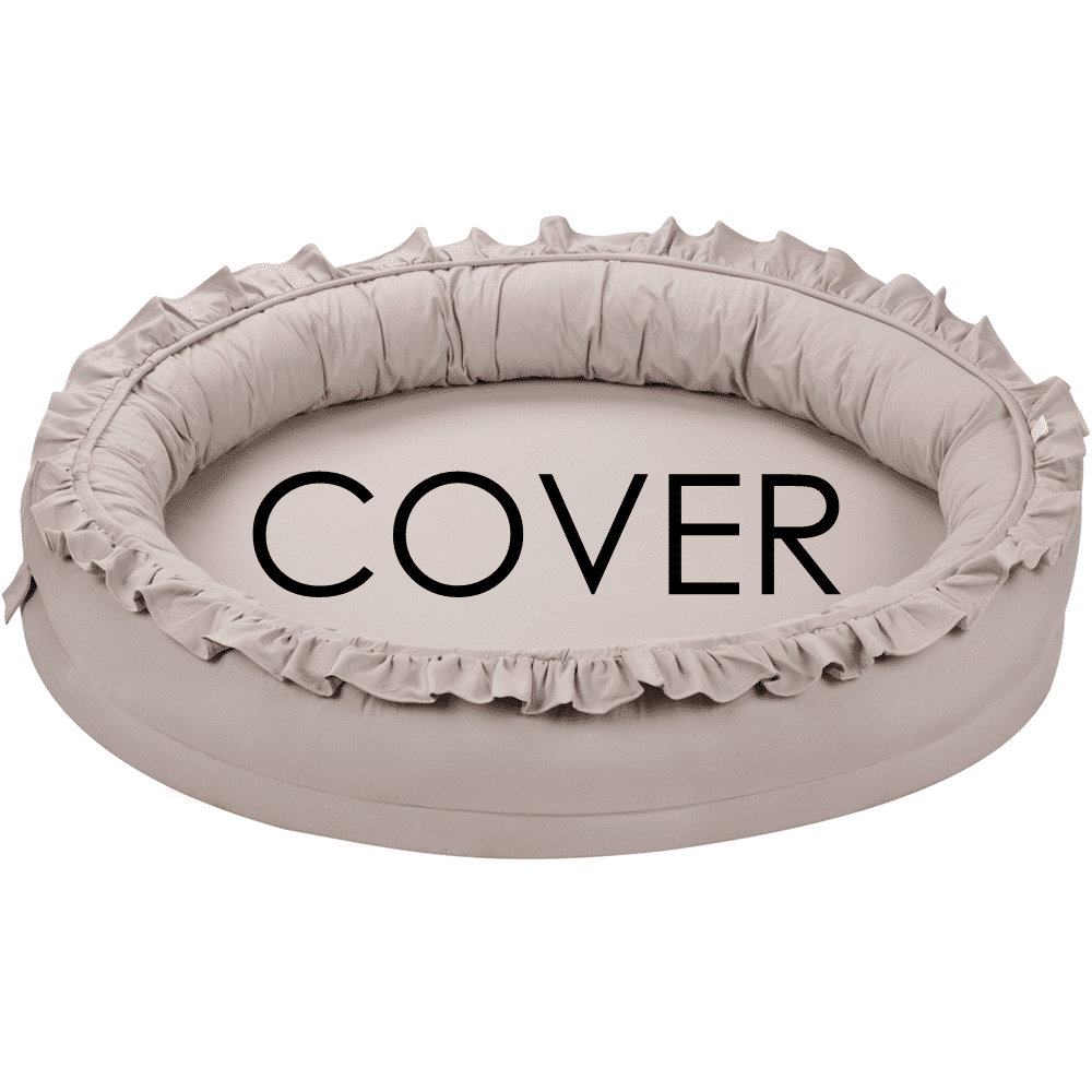 Cotton & Sweet - Junior nest cover bc with ruffles - Dark beige