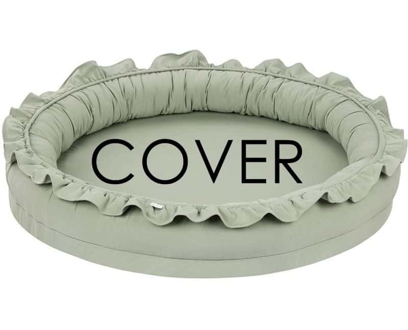 Cotton & Sweet - Junior nest cover bc with ruffles - Desert green
