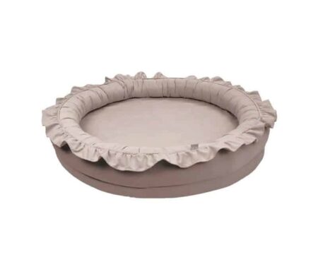 Cotton & Sweet - Small Junior nest with ruffles - Dark beige