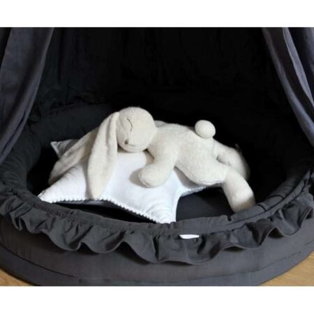 Cotton & Sweet - Small Junior nest with ruffles - Graphit