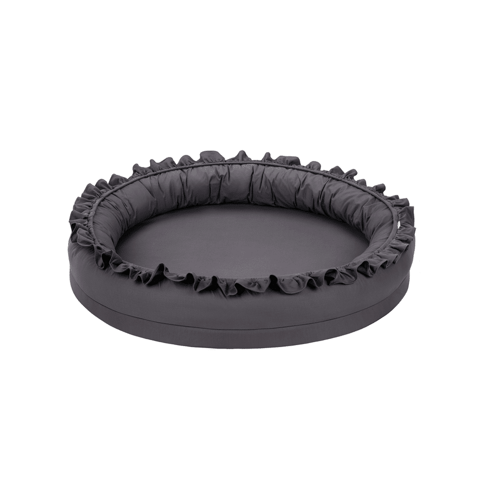Cotton & Sweet - Small Junior nest with ruffles - Graphit