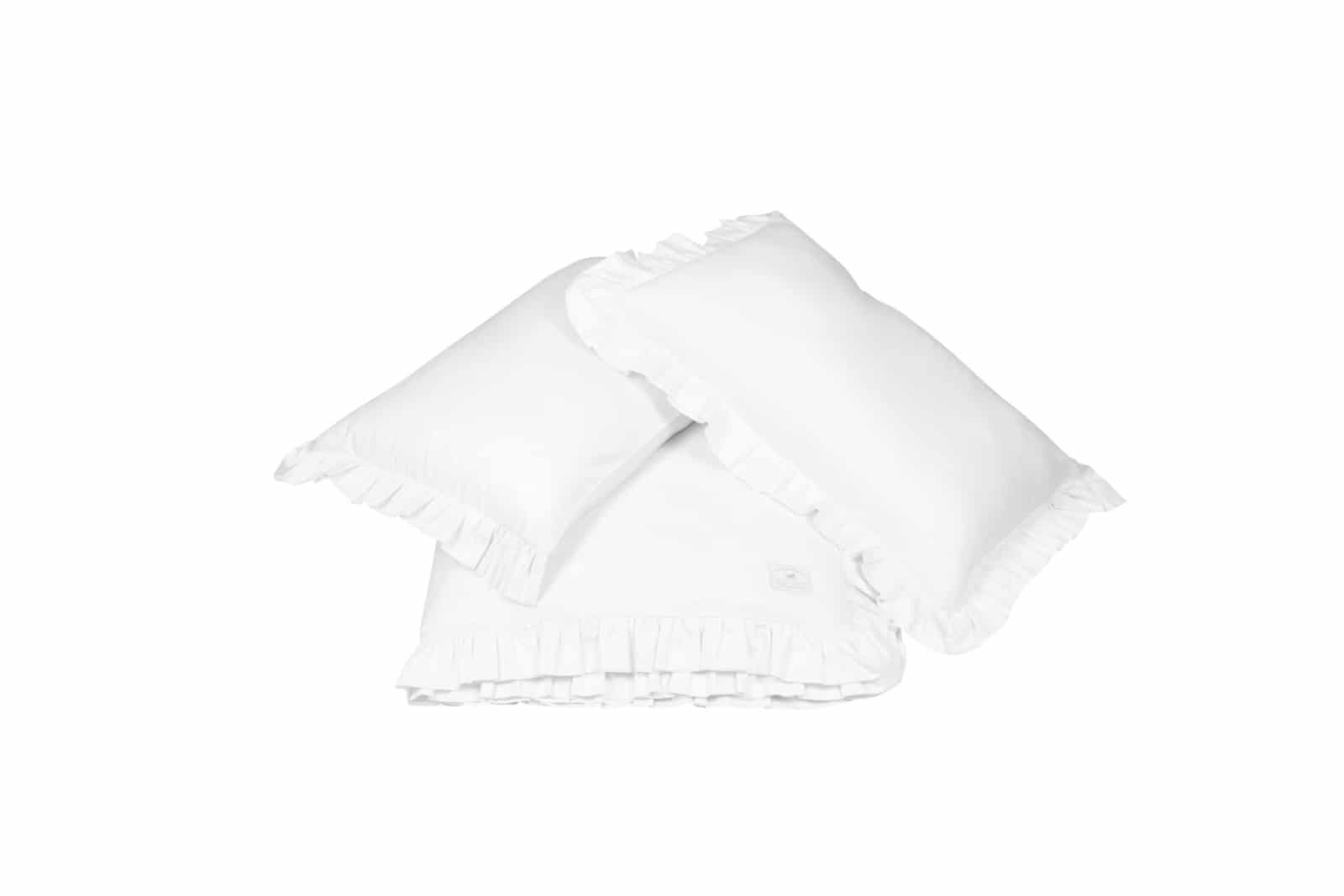 Cotton & Sweets - Bedclothes SG with ruffles Adult two pillowcases included White