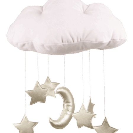Cotton & Sweets - Cloud mobile Candy pink, gold stars