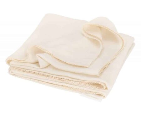 Cotton & Sweets - Junior bamboo swaddle with lace Vanilla 100 x 135 cm