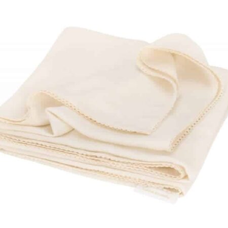 Cotton & Sweets - Junior bamboo swaddle with lace Vanilla 100 x 135 cm