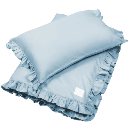 Cotton & Sweets - Margaret Junior bed linen with ruffles (covers) Blue