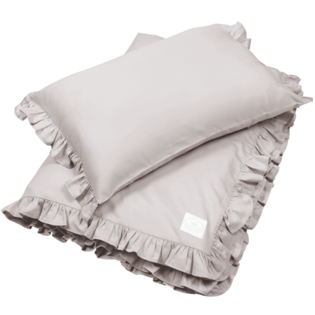 Cotton & Sweets - Margaret Junior bed linen with ruffles (covers) Dark beige