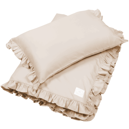 Cotton & Sweets - Margaret Junior bed linen with ruffles (covers) Nude
