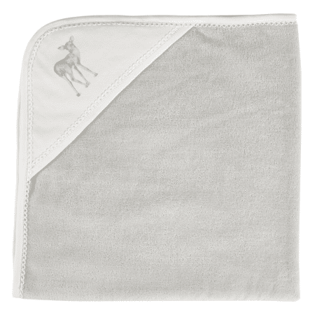 Cotton & Sweets - Newborn Fawn hooded towel PREMIUM Light grey